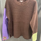 ROOTBEER NEON DETAIL SWEATER