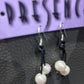 LEATHER PEARL EARRINGS