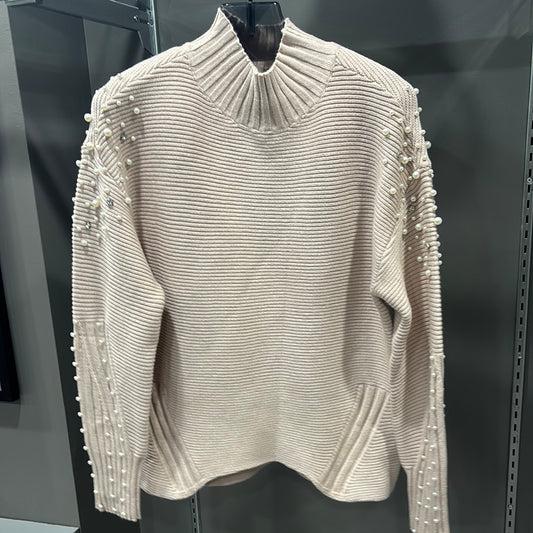 BEIGE COZY PEARL SWEATER