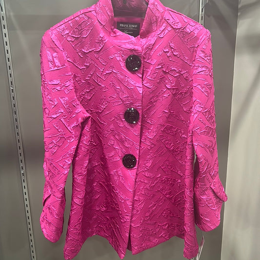 FUSCHIA TEXTURED JACKET