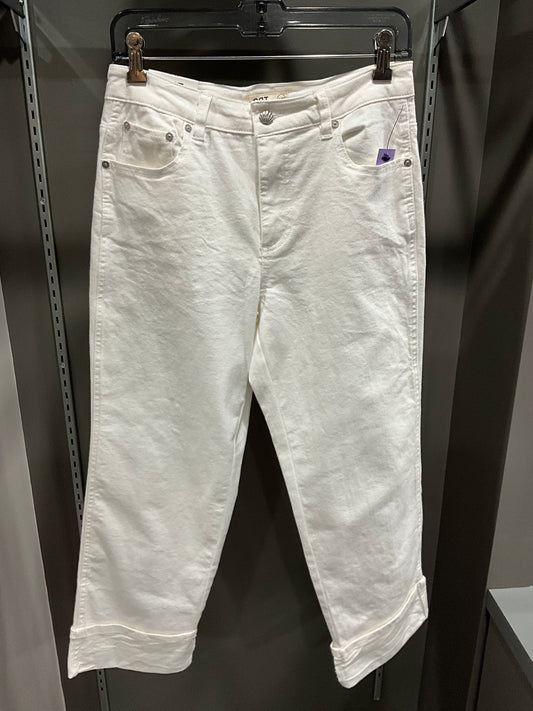 WHITE CROPPED JEANS