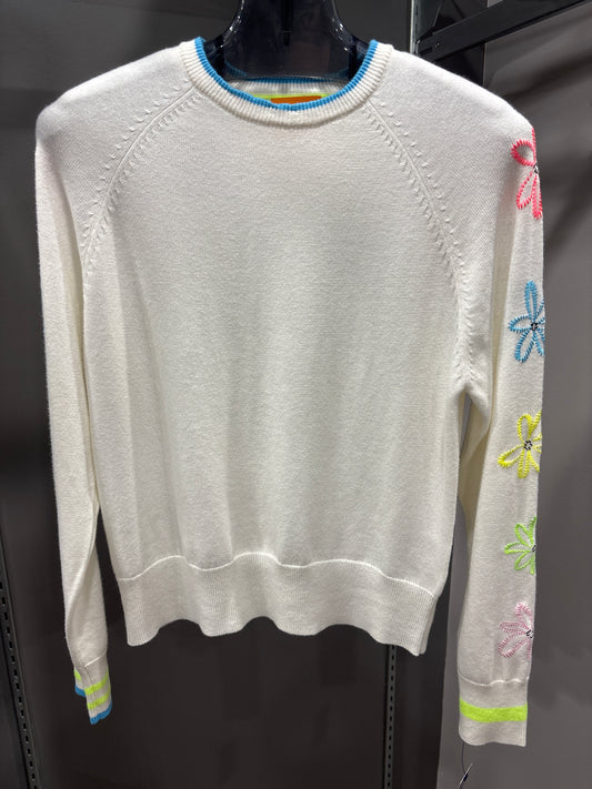 FLORAL SLEEVE SWEATER