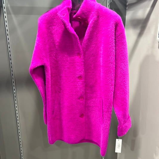 FUCHSIA STATEMENT SWEATER COAT