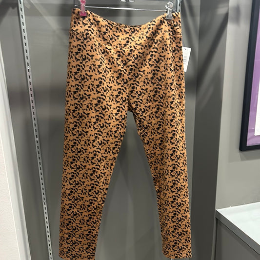 MICROSUEDE ANIMAL PRINT BRONZE PANT