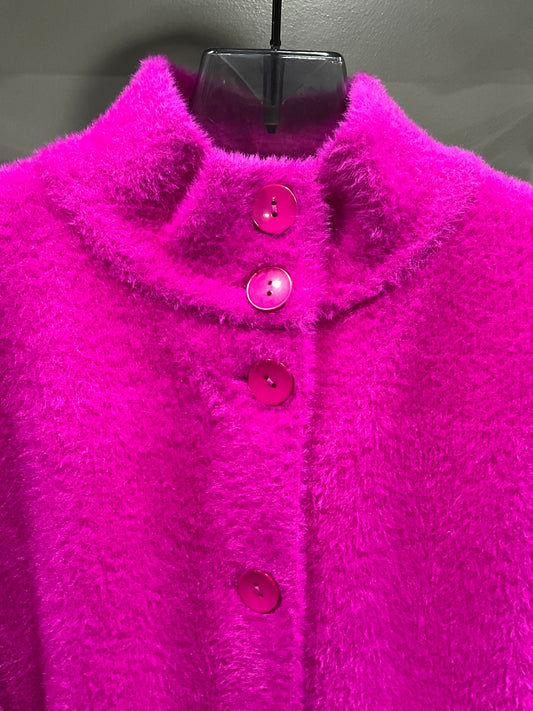 FUCHSIA STATEMENT SWEATER COAT