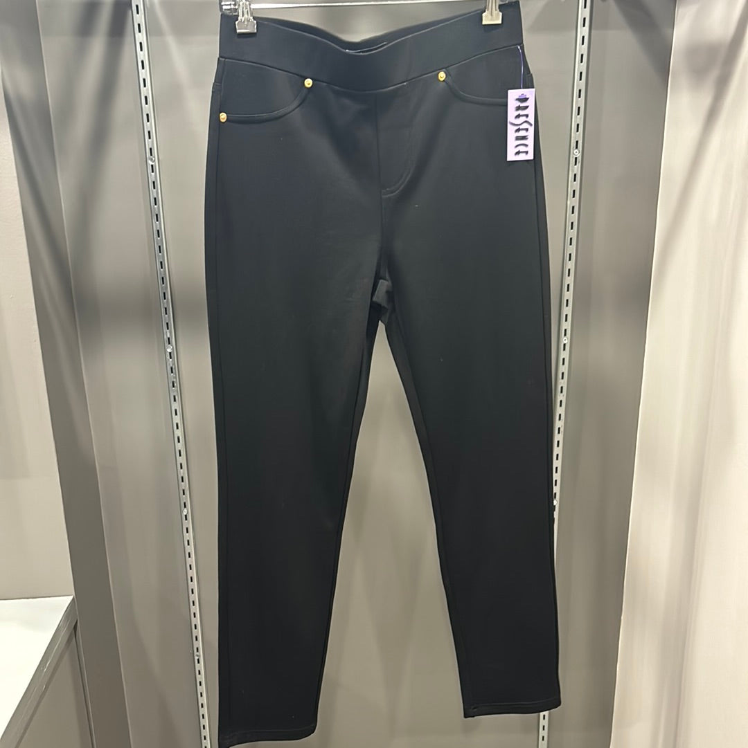 PULL ON PONTE BLACK PANT