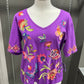 ROYAL VNECK EMBROIDERED TEE
