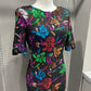 SEQUIN FLORAL DRESS
