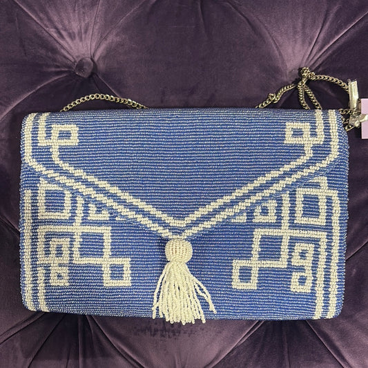 BLUE TASSLE HANDBAG