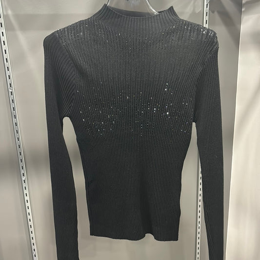 ILLUSION FRONT CRYSTAL SWEATER