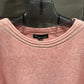METALLIC TRIM PEACH SWEATER