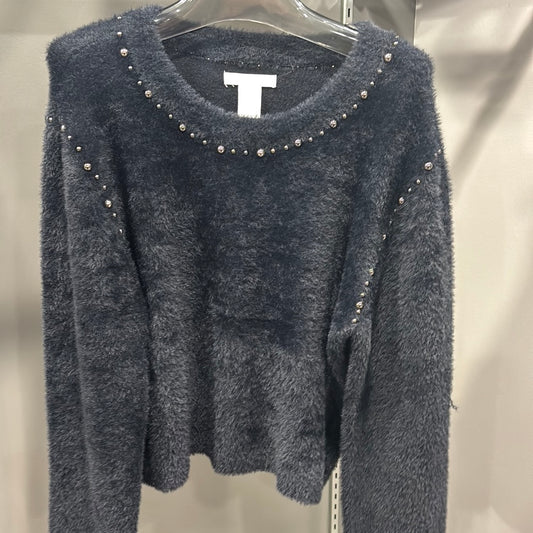 FLUFFY STUDDED SWEATER