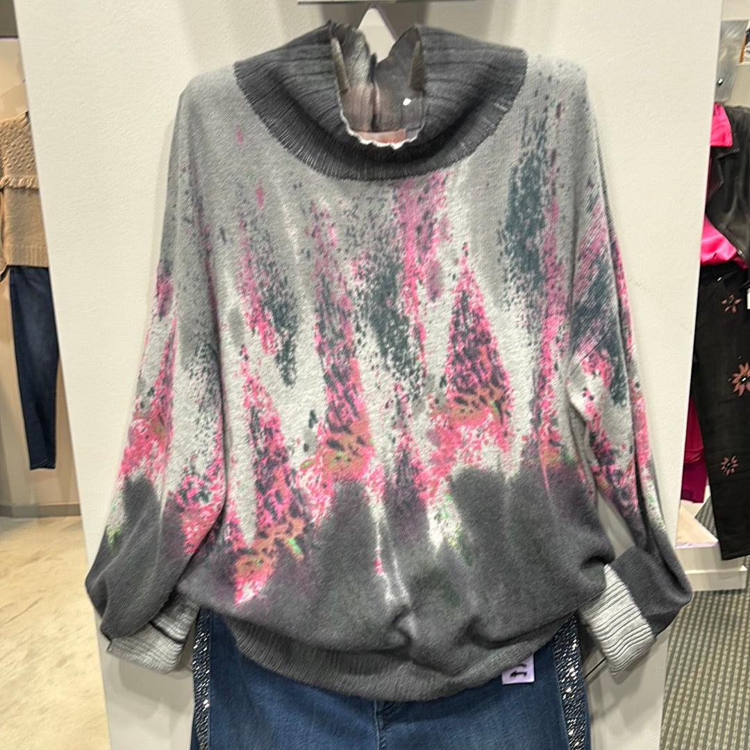 COLOR SPLATTER CASHMERE SWEATER