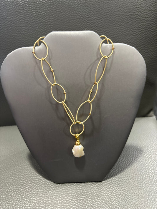 LUXURY MULTI TONE LINK PIANO WIRE NECKLACE