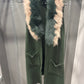 EMERALD GREEN FUR SWEATER VEST