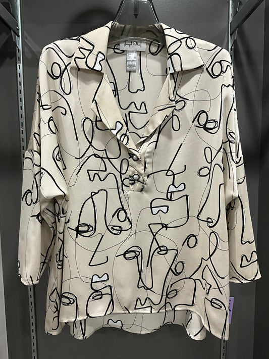 GEOMETRIC FACE BLOUSE