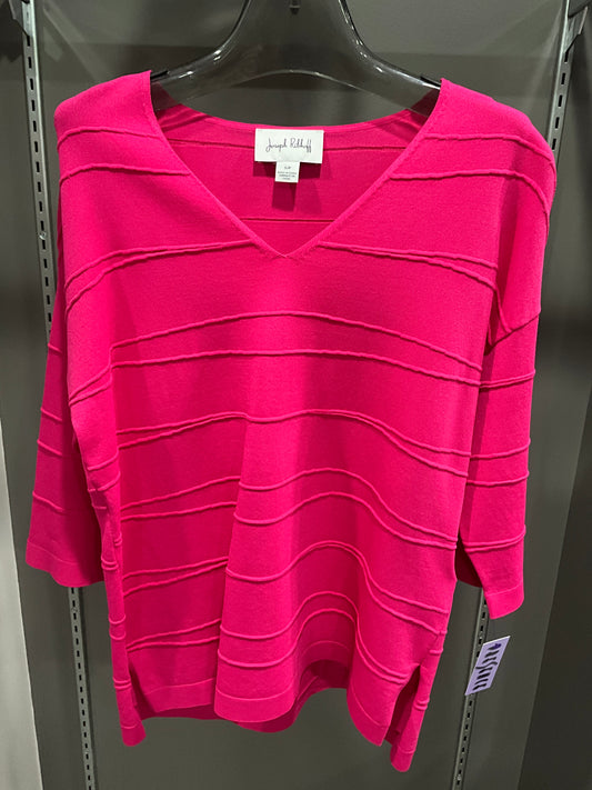 TEXTURED VNECK SWEATER