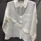 TEXTURED CINCH BLOUSE