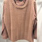 CABLE FRONT CHOCOLATE SWEATER TOP