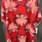 RED FLORAL LINEN TOP