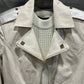 BEIGE AND METALLIC MOTO JACKET