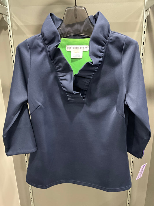 RUFFLENECK TOP