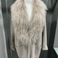 MERINO AND FUR SWEATER JACKET