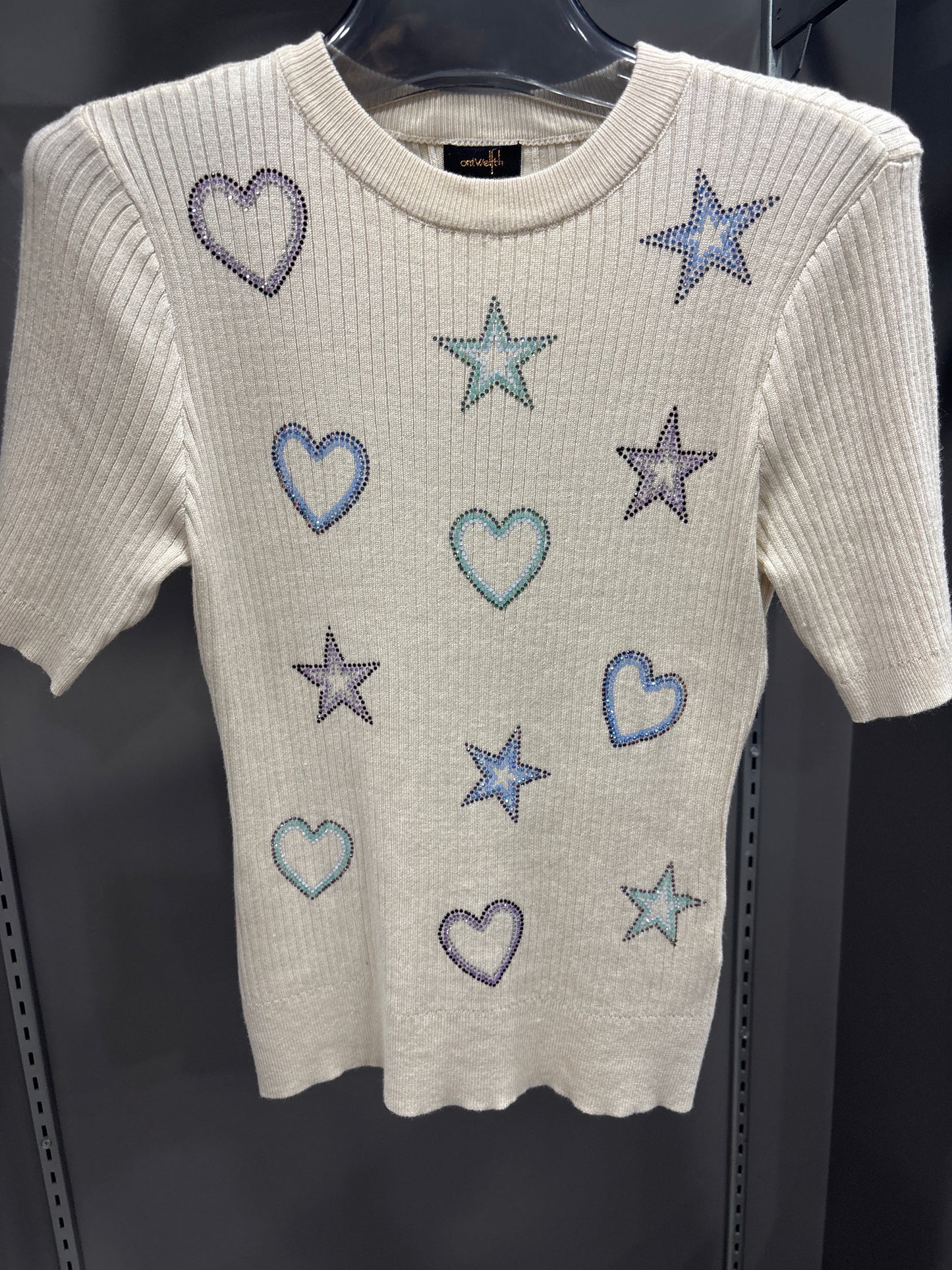 CRYSTAL STARS AND HEARTS SWEATER