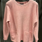 METALLIC TRIM PEACH SWEATER