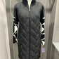 GEOMETRIC KNIT PUFFER COAT