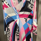 COLOR BLOCKED VNECK TOP