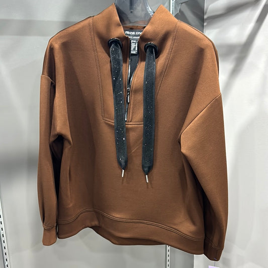 CHOCOLATE BROWN CRYSTAL HOODIE