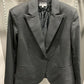BLACK BEADED FLORAL BLAZER