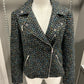 TWEED AND METALLIC MOTO JACKET