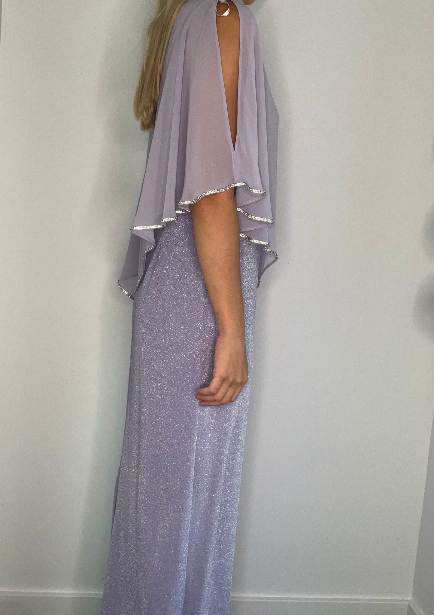 SHIMMER AND CRYSTAL VIOLET GOWN