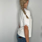 LACE SLEEVE IVORY TOP