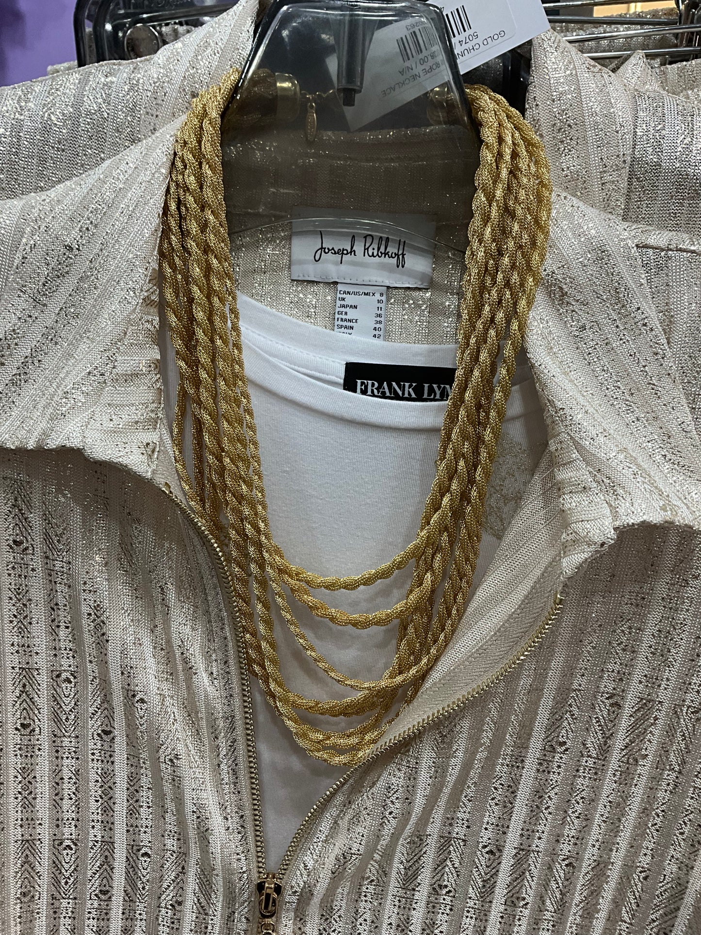 GOLD CHUNKY ROPE NECKLACE