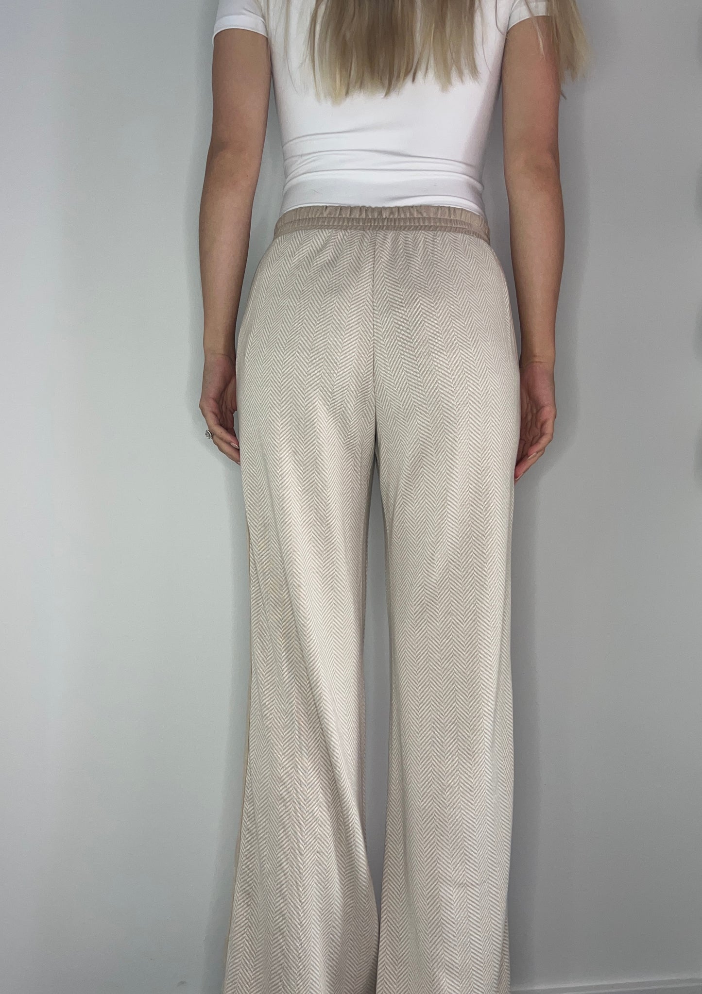 FAUX SUEDE SIDE STRIPED PANT