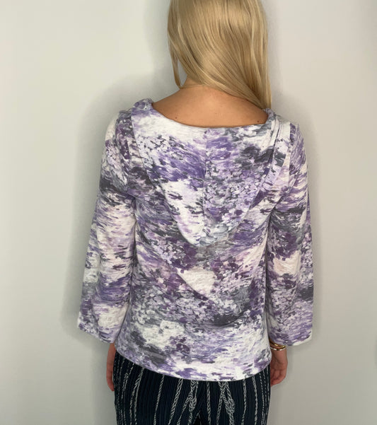 LILAC GARDEN HOODIE TOP