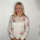 FRENCH ROSES COTTON CASHMERE SWEATAER