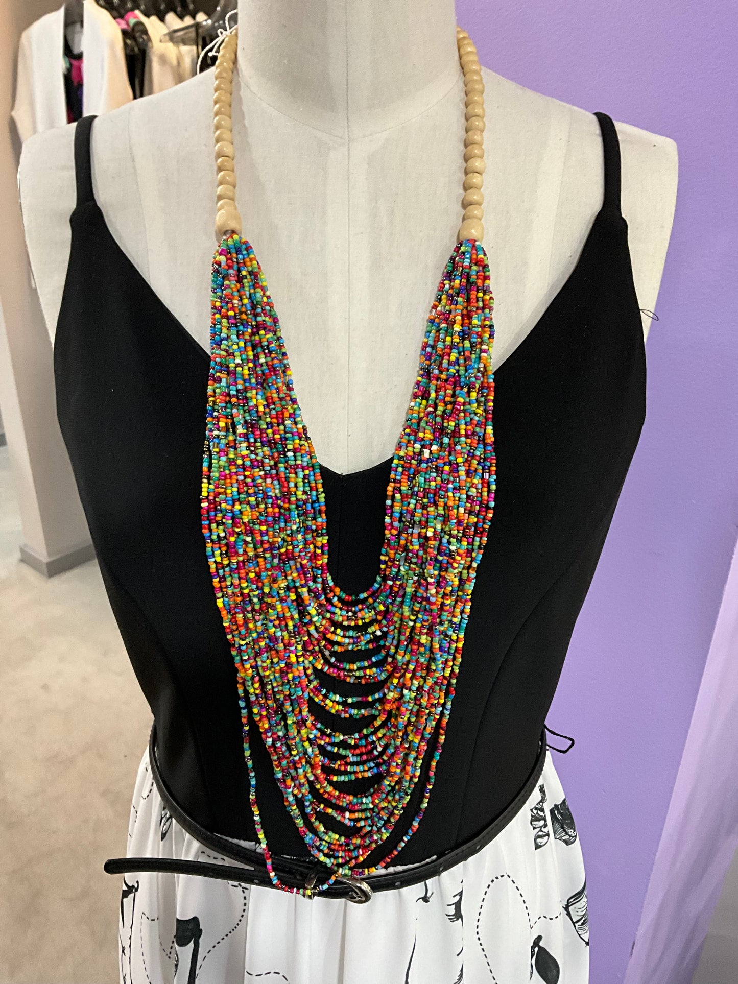 RAINBOW BEADED NECKLACE