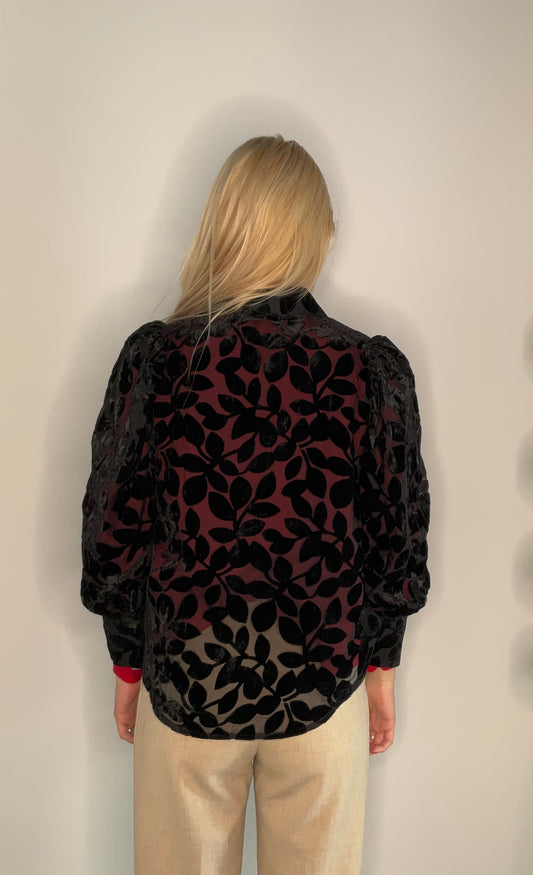 SUMPTUOUS BLOUSE LEAF PRINT