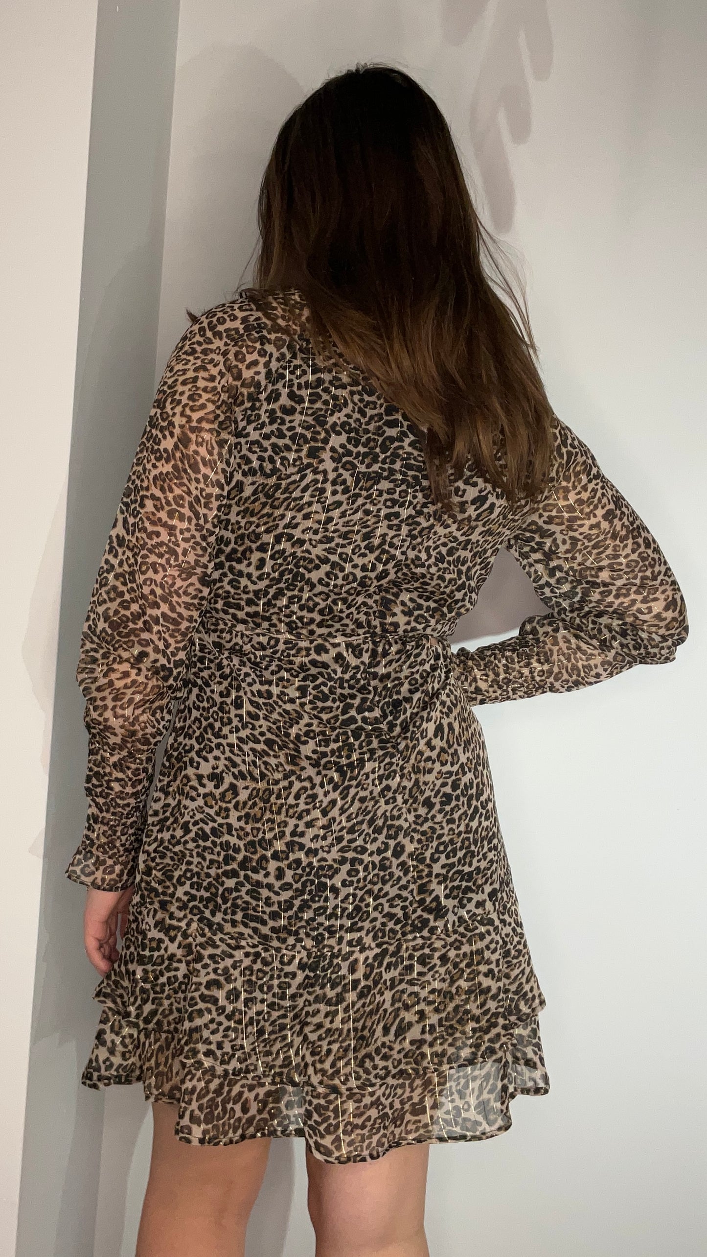 LEOPARD TIED DRESS