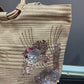 METALLIC FLOWER TOTE