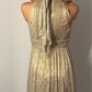 SLEEVELESS SPARKLE RUFFLE DRESS