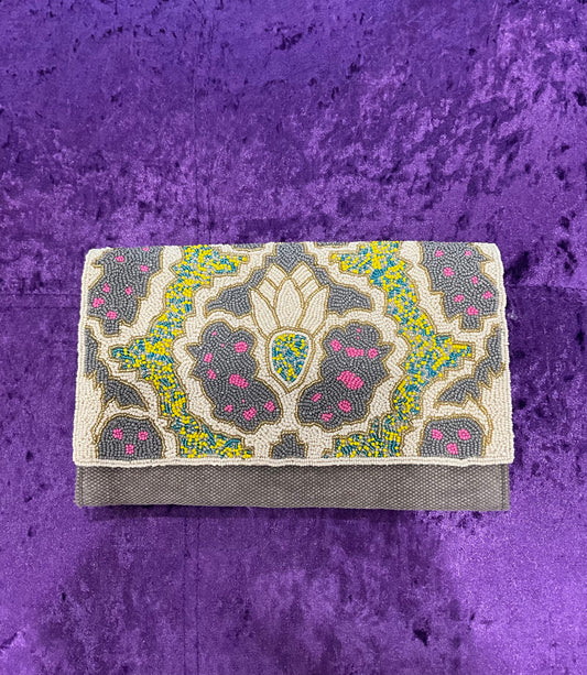 PERSIAN BEADED FLAP HANDBAG