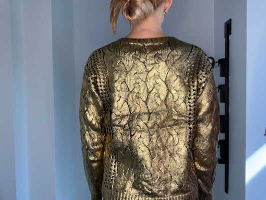 FOIL CABLE SWEATER