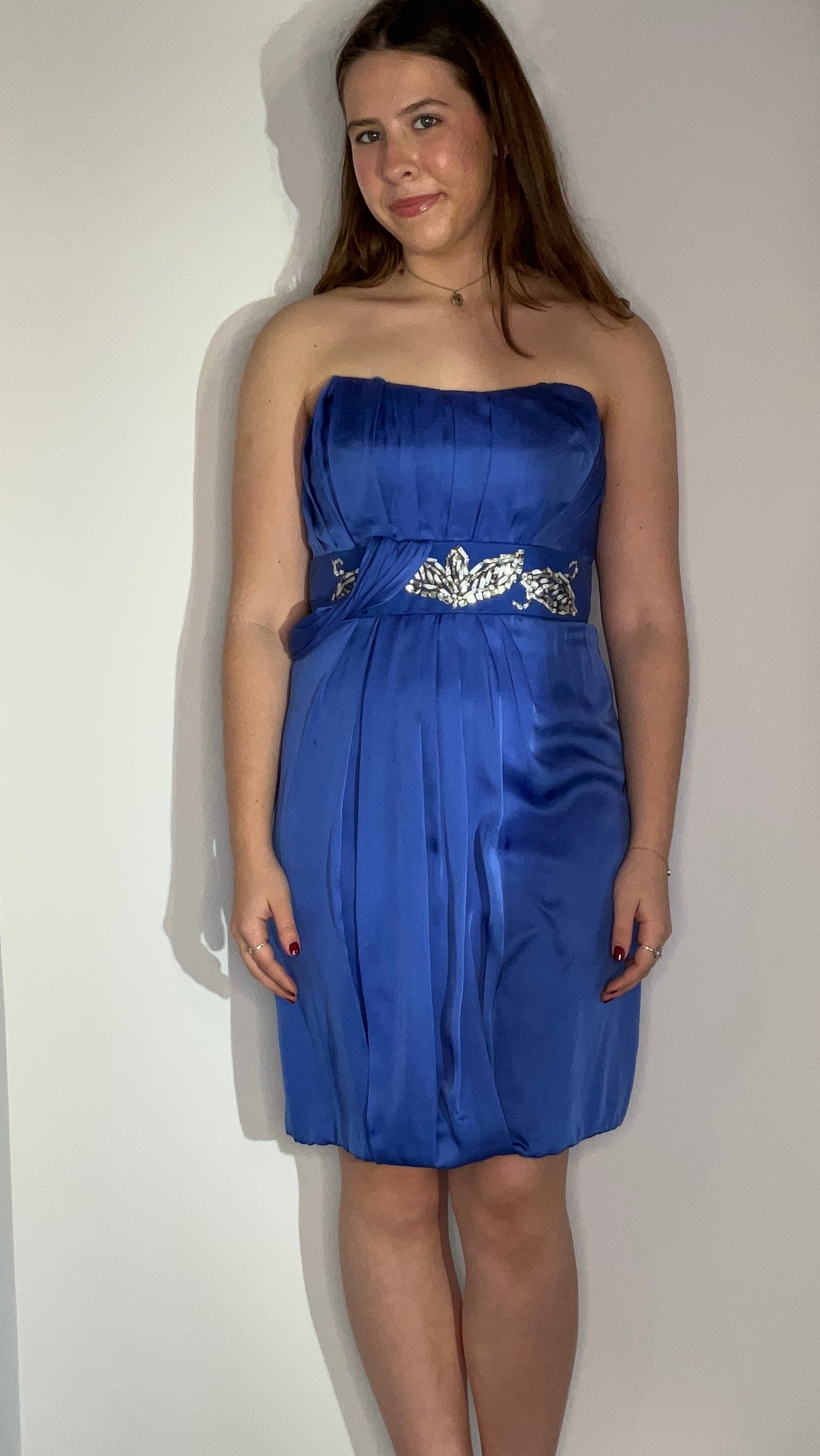 COBALT BLUE AND CRYSTAL DRESS