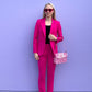 PLEATED HOT PINK SUITING PANT