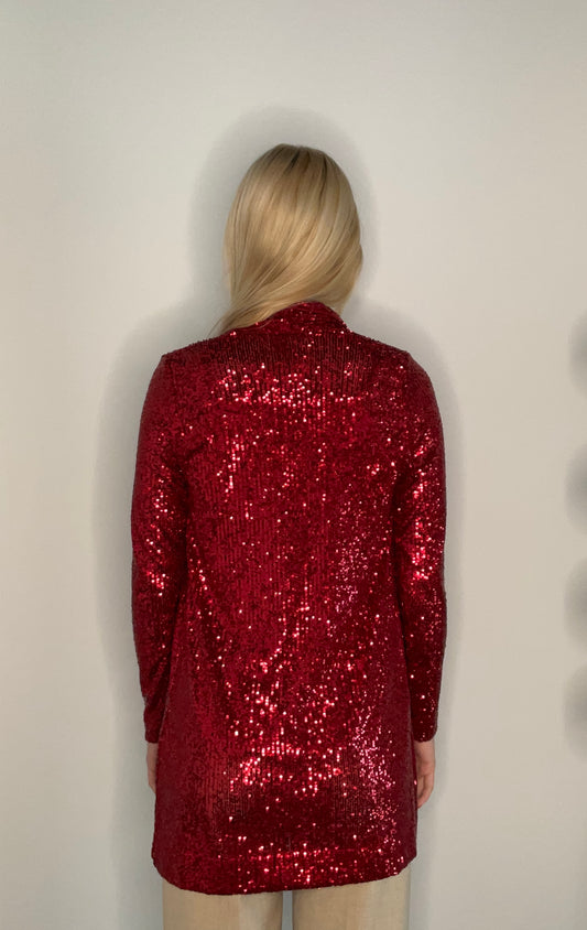 SEQUIN OPEN FLYAWAY TOP